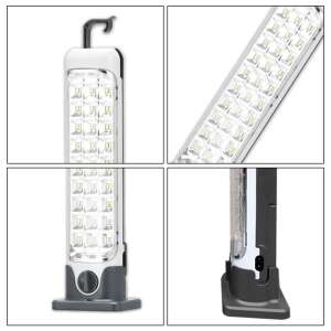 LJ-8860-1 solar camping lamp with stand and hook, USB charging, multiple angles - Camping & Hiking