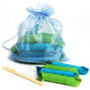 Hair Wavz 16 piece flexible hair curlers set, spiral hair curlers for fast curls, hair curlers in a bag, hair curlers with a tool for curling hair - Hair curler