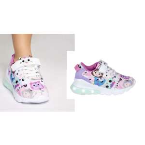 Cerda Gabi leuchtende Sneaker mit Katzenohren, weiß mit rosa und lila Details, Größe 26 - Cerdá