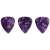 Kwmobile guitar picks, 3 purple picks, thin, medium, heavy, celluloid