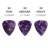 Kwmobile guitar picks, 3 purple picks, thin, medium, heavy, celluloid