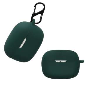 Husa silicon verde inchis Kwmobile pentru JBL Wave Beam cu carabină - Accesorii pentru căști
