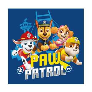 Кърпа за ръце Paw Patrol, синя, 30x30 cm, с героите Skye, Chase, Marshall и Rubble - Mancs Őrjárat