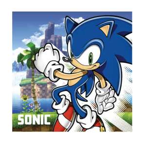 Ręcznik do rąk Sonic the Hedgehog, niebieski, 30x30 cm - Projektowanie wnętrz