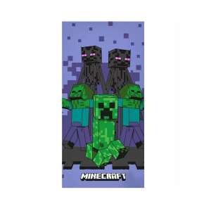 Minecraft lila fürdőlepedő Creeper, Zombie és Enderman karakterekkel - Minecraft