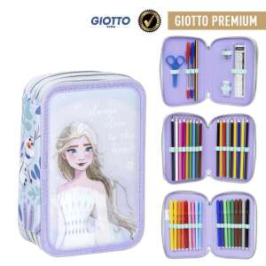 Disney Frozen Elsa pencil case, 3 layers, open, showing contents - Pencil Case