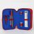 Spiderman 3-compartment pencil case interior with stationery supplies