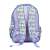 Hátulnézet a Disney Dumbo hátizsákról gyerekeknek, kék és lila színben, Dumbo mintával