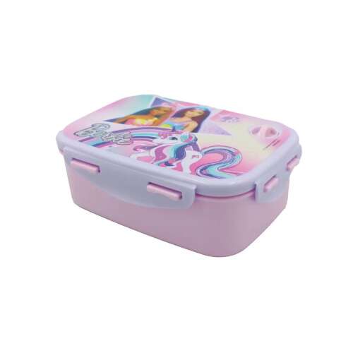 Lunchbox Barbie z jednorożcem, różowa i fioletowa lunchbox dla dzieci, lunchbox do szkoły, lunchbox dla dzieci, lunchbox dla dziewczynek, lunchbox z jednorożcem