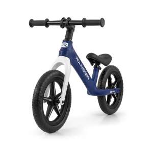 Milly Mally Ranger Flash Navy balance bike for kids, blue and white color, front view - Milly Mally
