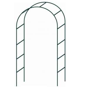 Fekete fém pergola ív, 240cm magas, 140cm széles, 38cm mély, kúszónövényekhez, rózsákhoz, szőlőhöz - Növényfuttató