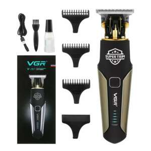 VGR V-287 Professional Hair Clipper, Electric, 5W, Portable, Cordless, with USB Charging and Accessories, Black