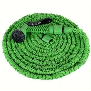 Furtun de grădină extensibilă cu duză de pulverizare cu 7 modele, verde - Irigare