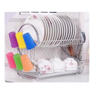 Welora rozsdamentes acél edényszárító edényekkel és evőeszközökkel - Edényszárító