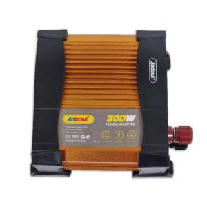 Andowl KS300 autós feszültségváltó, 300W, 12V, 220V, 16 x 11 x 6.5cm, arany színű
