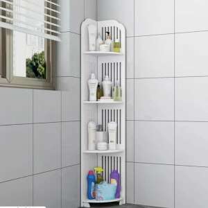 Kád sarokpolc, 4 lábú, multifunkcionális, vízálló, ergonomikus, maximális súly 15 kg, fehér 103917707 - Fürdőszobai polcos elem