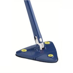 Triangular mop head with telescopic handle, blue - Felmosó