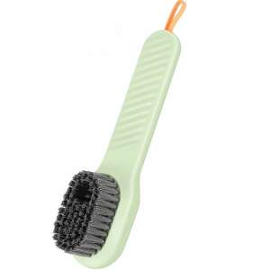 Green shoe cleaning brush with detergent container, 19 cm - Cleaning brush