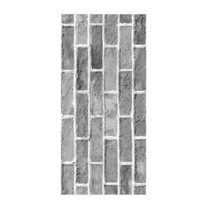 Szett 5 x öntapadós dekoratív tapéta, puha habszivacs, mosható, erős ragasztó, könnyen felszerelhető, 30x60cm, szürke, tégla minta