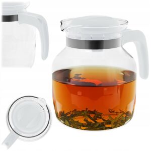 Kiöntő 1.5L üveg kancsó fedővel, több nézetből - Kancsó