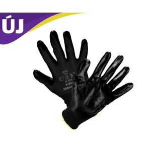 Parweld Grip Kesztyű - Poliészter, Nitril Bevonat - Fekete - 9-es 127543290 - Munkavédelmi kesztyű
