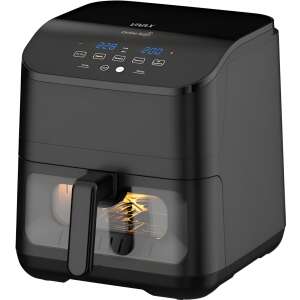 Фритюрник Vivax DFA-617DB, 1500W, 6L, регулируема температура до 200°C, таймер, незалепваща тава, защита от прегряване, черен