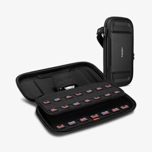 Spigen Rugged Armor Pro, Pouch, Nintendo Switch, Fekete, Kártyatartó utazótok 133952717 - Spigen