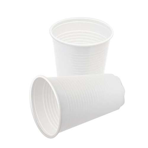 Műanyag pohár 2 dl (100 db) fehér színű