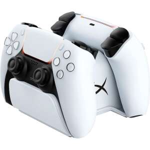 HyperX ChargePlay Duo charging station for two DualSense PS5 controllers, white - Controller charging station