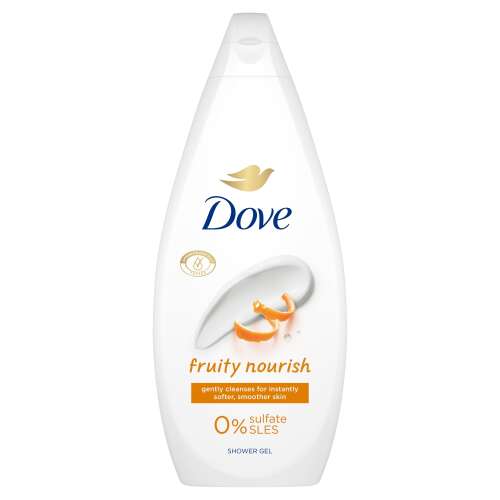 Душ гел Dove Fruity Nourish, 720ml, нежно почиства за моментално по-мека и гладка кожа, 0% сулфат SLES