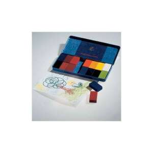 Stockmar Méhviaszkréta 16 színű, fémdobozban tégla