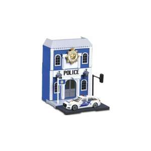 Bburago City Rendőrségi állomás játékkészlet Audi A6 rendőrautóval, 1:43 méretarányban - Bburago