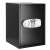 Springos electronic safe with impact-resistant lock, black, front view