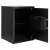 Springos electronic safe with impact-resistant lock, black, open door showing interior with shelf