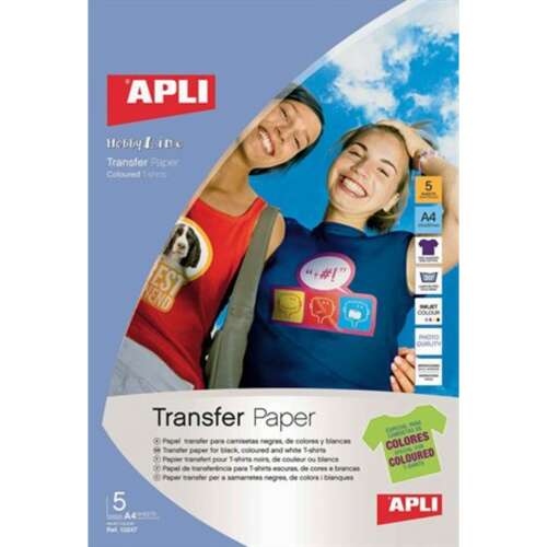 APLI Transzfer Fólia - Sötét Textil - 5x A4