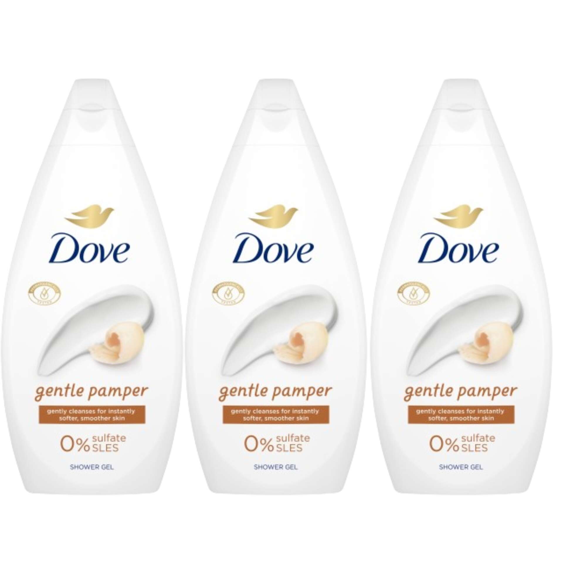 E-shop Dove Gentle Pamper krémový kúpeľ 3x450ml