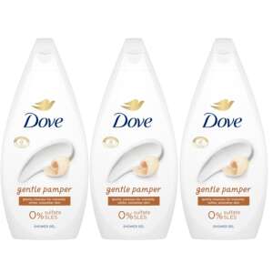 Dove Gentle Pamper Duschgel, 3er Pack, 0% Sulfat SLES, reinigt sanft für sofort weichere, geschmeidigere Haut - Dove