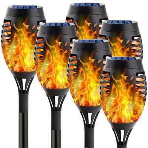 Napelemes Kerti Fáklyalámpa - 6 db