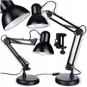 Rugós Asztali Lámpa - E27 - Állítható Kar