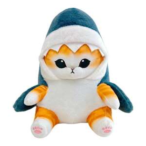 Plüss Macska Cápajelmezben - 55x30cm