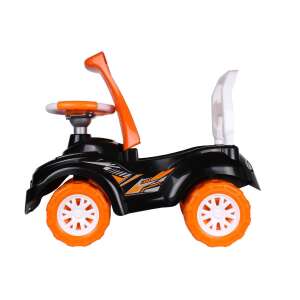 Czarny i pomarańczowy samochód do jazdy dla dzieci z efektami dźwiękowymi - Latarnia słoneczna