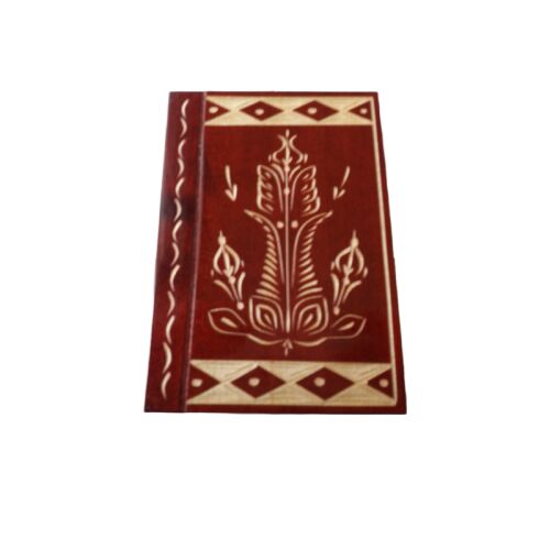 Hand-Carved Wooden Book Box with Secret Compartment for Trinkets 126858564