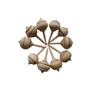 10 Hand-Carved Walnut Spinning Tops, Natural 126858757 - Developmental Toy for School-Age Kid