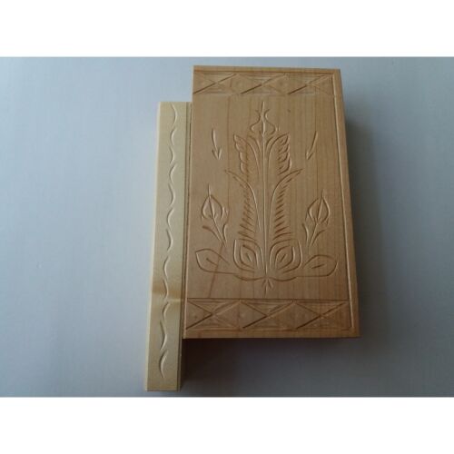 Magic Puzzle Book Box with Secret Compartment and Trinkets, Hand-Carved Wooden Book-Shaped Box