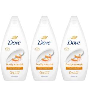 Душ гел Dove Fruity Nourish, 3 опаковки, нежно почиства за моментално по-мека и гладка кожа, 0% сулфат SLES - Баня