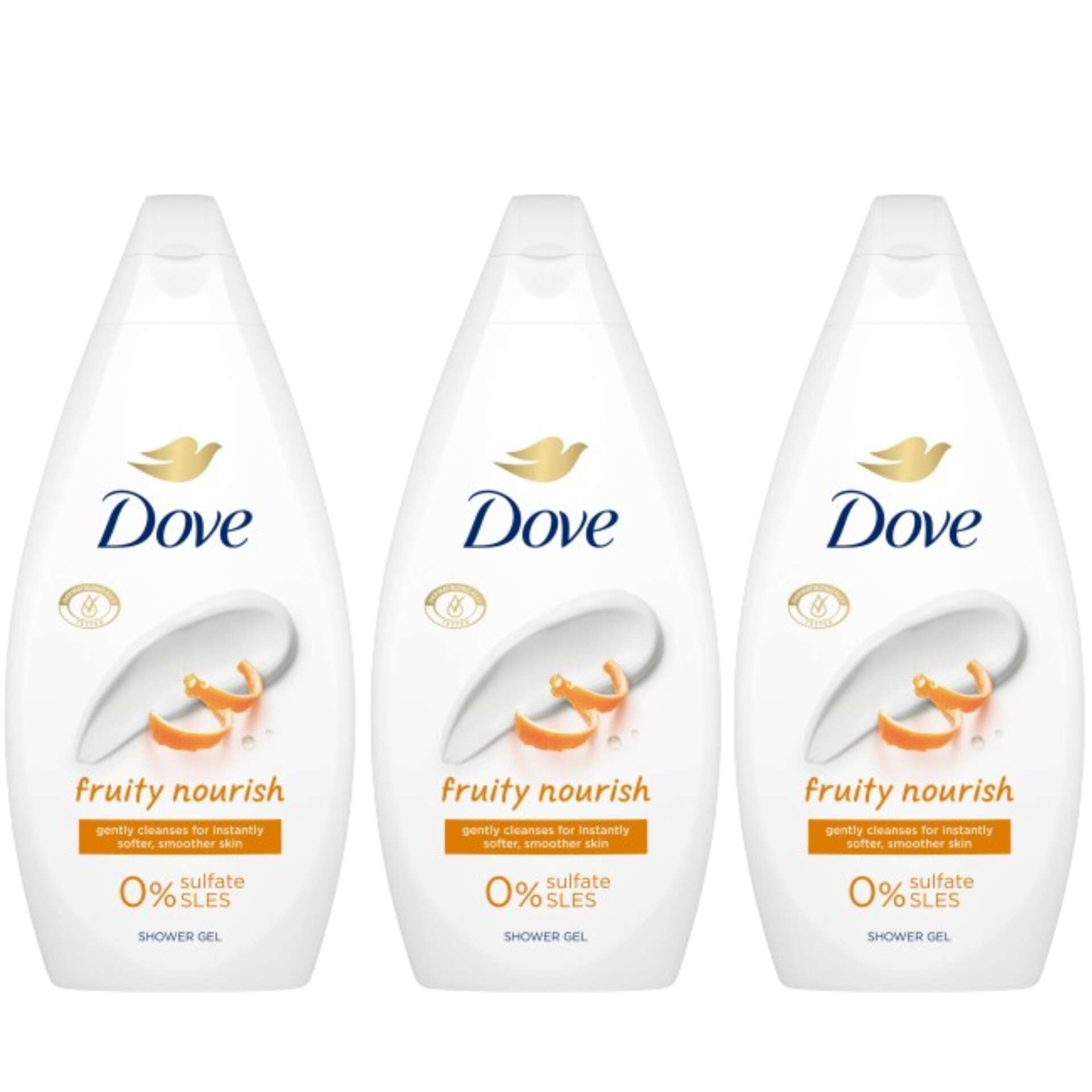 E-shop Dove Fruity Nourish krémový kúpeľ 3x450ml