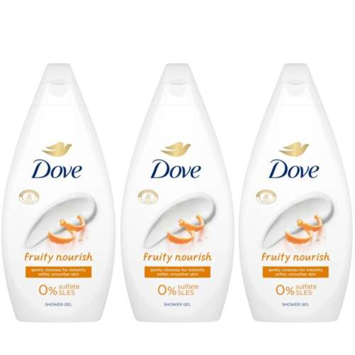 Dove Fruity Nourish krémový kúpeľ 3x450ml