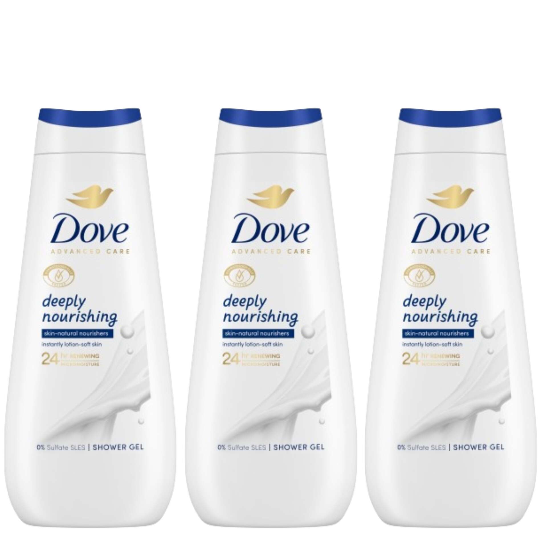 E-shop Dove Advanced Care Hĺbkovo vyživujúci krémový kúpeľ 3x400ml