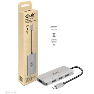 Club 3D USB Gen2 Type-C - 10 Gbps sebességű 4 db USB Type-A adapter, USB hub adapter, USB-C - USB-A, 4 port hub - Club3D
