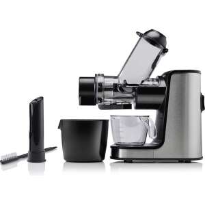 Gorenje JC200BE lassú gyümölcscentrifuga, fekete és rozsdamentes acél, minden tartozékkal, beleértve a pépgyűjtőt, a légyűjtőt és a tisztító kefét - Kézi aprító, Kézi mixer, Gyümölcscentrifuga és préselő és Elektromos tésztagép